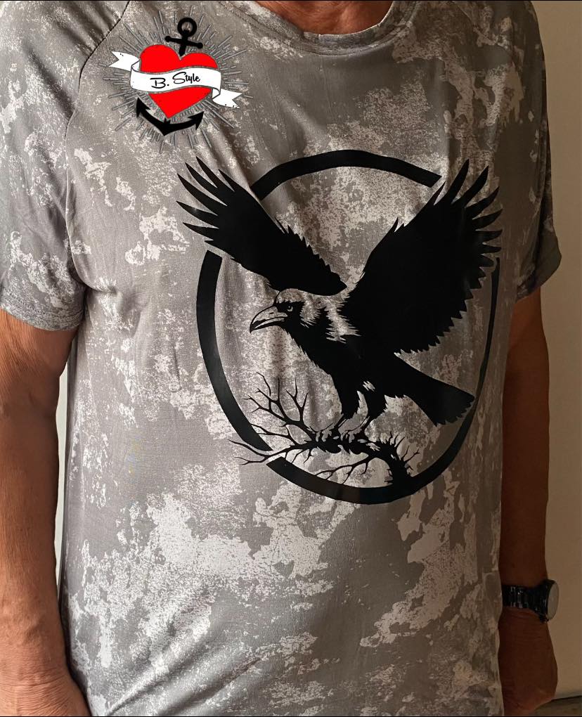 Rabe - Plotterdatei Bild Rabe Plotter download downlaoddatei vogel easy-sticks T-Shirt idee zum plotten