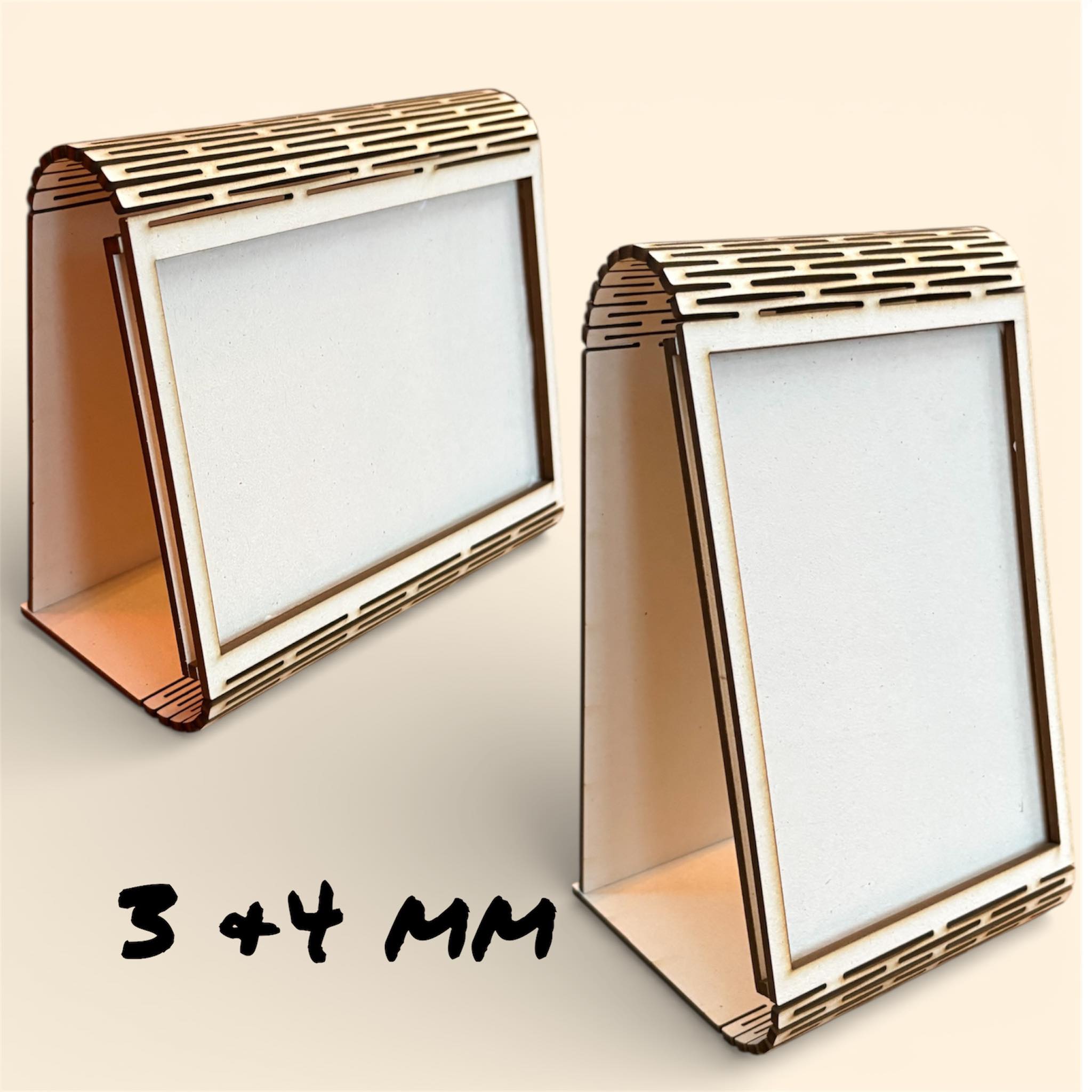 Laserdatei Bilderrahmen 10 x 15 cm, 3 - 4 mm Holz