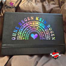 Lade das Bild in den Galerie-Viewer, Regenbogen - Ohne Regen keinen Bogen Plotterdatei Plotter Idee Regenschirm plotteridee Notizbuch
