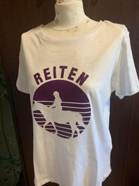 Reiten Abzeichen Schild Reitabzeichen Plotter plotteridee Idee Reiter Reiterin Geschenk T-Shirt Jacke Shirt Pullover
