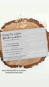 Rezept für schöne Weihnachten Aufkleber: 5 Sek. Randlose Rub On UV Sticker In Schwarz Weiß Für Glatte Oberflächen