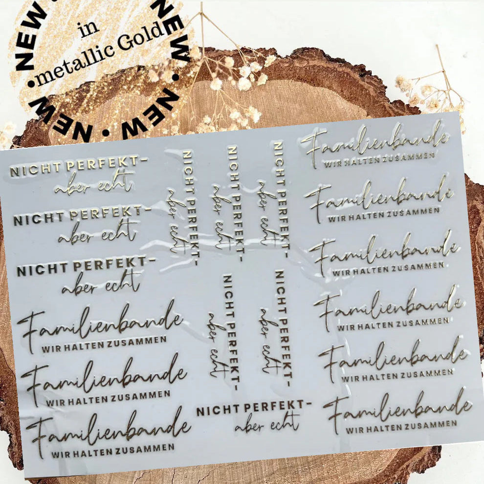 Rub Ons "Familienbande" A5 in schwarz oder gold