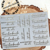 Rub Ons "Familienbande" A5 in schwarz oder gold
