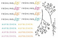 S 4 Frühling bitte Rub Ons