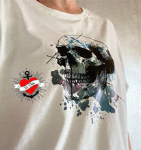 Lade das Bild in den Galerie-Viewer, Schädel Skizze Plotterdatei Plotter T-Shirt Skull Punk Emo T-ShirPlotteridee Totenkopf
