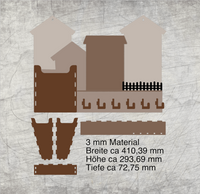 Schlüsselbrett Laserdatei 3mm – SVG DXF für Laser