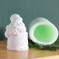 Weihnachtlicher Silikon-Gießform Weihnachtsmann von easy-sticks, ideale Kreativität für festliche Deko, mit detaillierter Ausführung und perfektem Design.