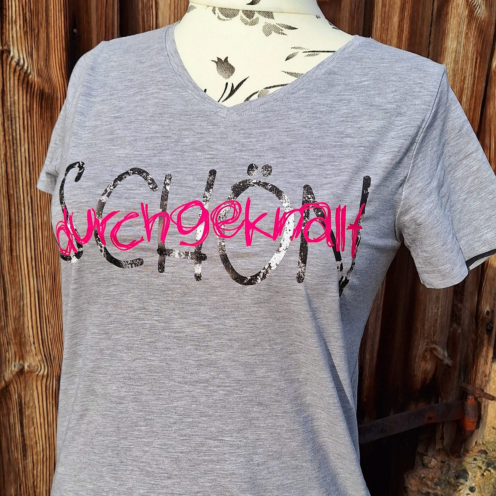 Schön, durchgeknallt Plotterspruch T-Shirt DIY Idee Plotteridee Plotter geschenk