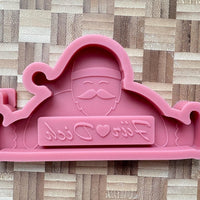 Schokoladenriegelhalter-Geschenkidee-Weihnachtsmann-Silikonform