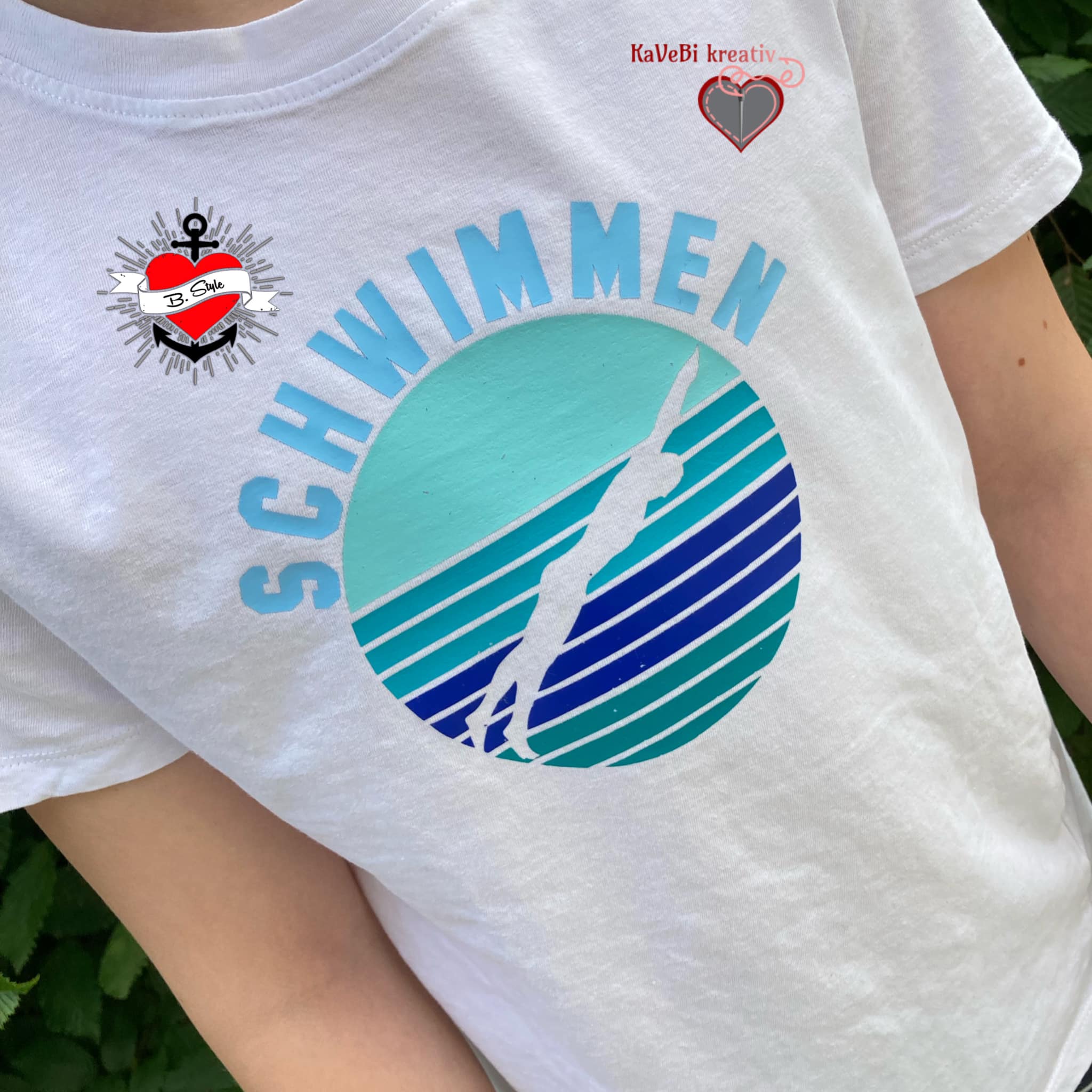 Schwimmen Abzeichen Plotterdatei DIY Plotter T-Shirt