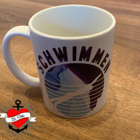 Schwimmen Abzeichen Plotterdatei DIY Plotter Tasse