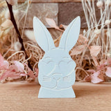 Silikonform von Easy-Sticks, Hase mit Herzsonnenbrille, gefertigt aus hochwertigem Silikon, ideal für kreative Projekte.