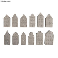 Silikon Gießform Mini Nordic Häuser – 12 Formen für Beton & Raysin