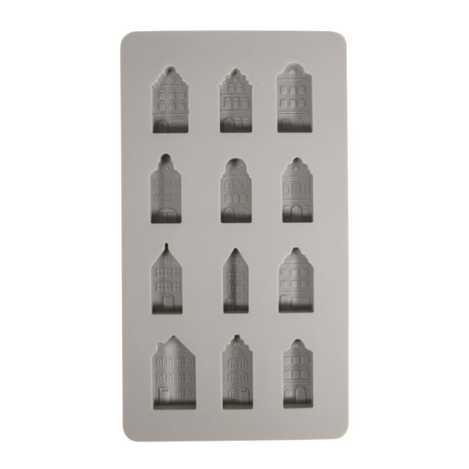 Silikon Gießform Mini Nordic Häuser – 12 Formen für Beton & Raysin