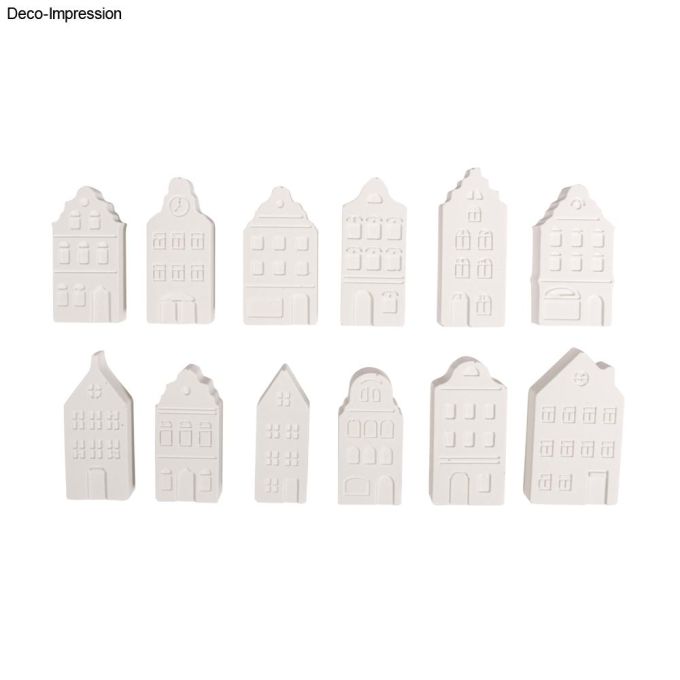 Silikon Gießform Mini Nordic Häuser – 12 Formen für Beton & Raysin