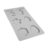 Silikonform - Osterfreunde von Easy-Sticks, Ansicht der Formen mit Aufhängelöchern für einfache Dekoration in Osterdesign.