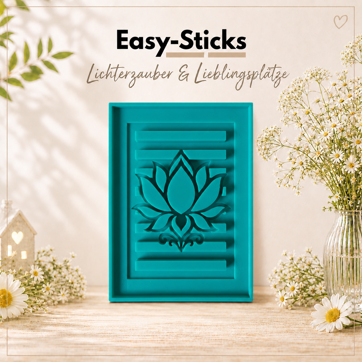Silikonform Lotusblüte – Perfekt für Easy-Sticks Laternen