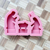 Silikon-Gießform von easy-sticks für die Krippe, ideal zur Herstellung von Figuren aus Raysin, Beton und Wachs – Detailgenau, Made in Germany.