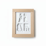 Silikonform -Winterfenster Laterne gegossen mit Keraflott und Raisin und in Easy-Sticks Holz Klötzchen Laterne geklebt