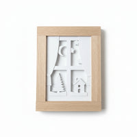 Silikonform -Winterfenster Laterne gegossen mit Keraflott und Raisin und in Easy-Sticks Holz Klötzchen Laterne geklebt