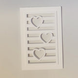 Silikonform -  3 Herzchen Laterne Seitenteil