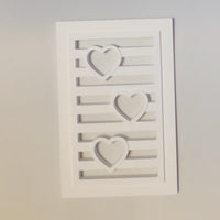 Silikonform -  3 Herzchen Laterne Seitenteil