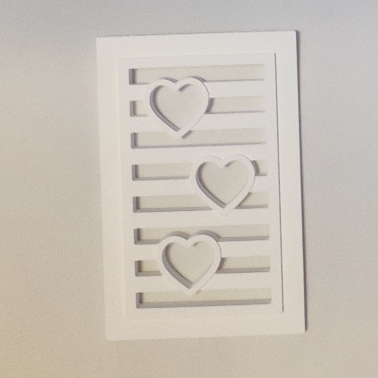 Silikonform -  3 Herzchen Laterne Seitenteil