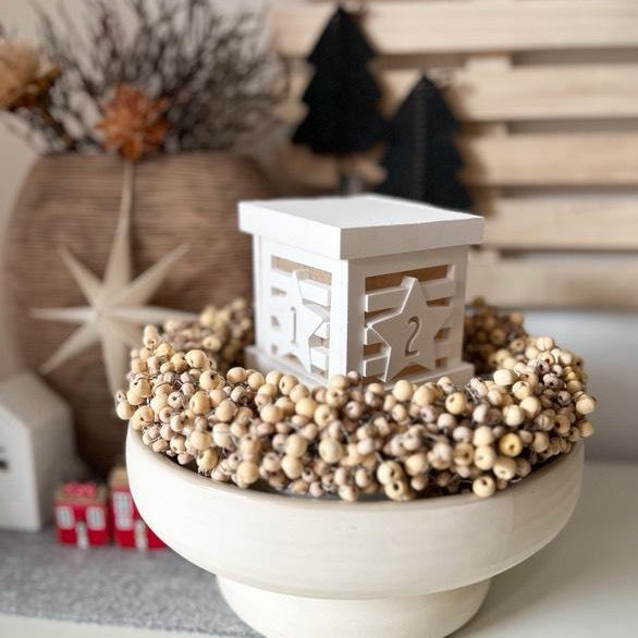 Silikonform - 4 in 1 Adventskranz Laternen Seiten Mini gegossen mit Basis 1. Advent, 2 Advent, 3. Advent, 4.Advent