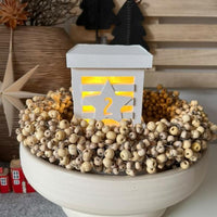 Silikonform - 4 in 1 Adventskranz Laternen Seiten Mini gegossen mit Basis 1. Advent, 2 Advent, 3. Advent, 4.Advent mit Licht beleuchtet