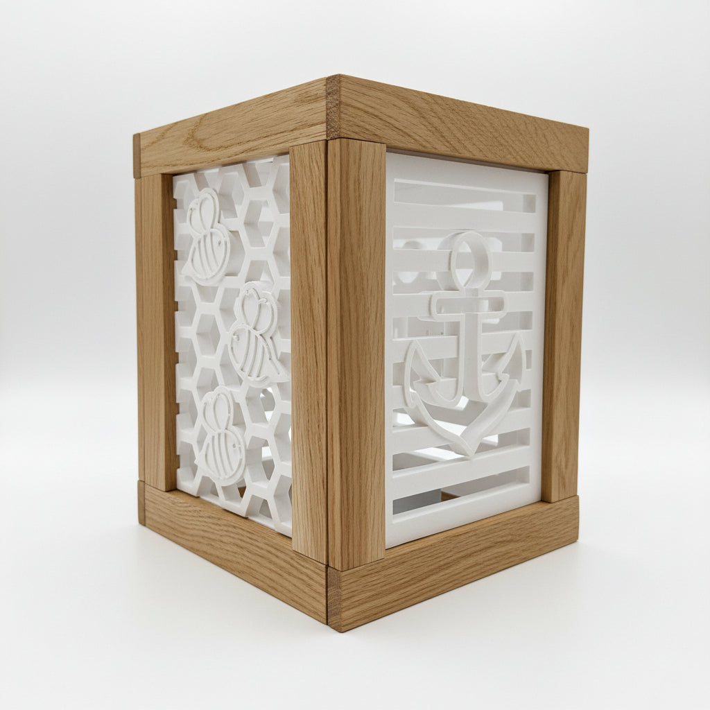 Silikonform - Anker Laternen Seitenteil Gießform Holz Laterne basteln Anker Biene