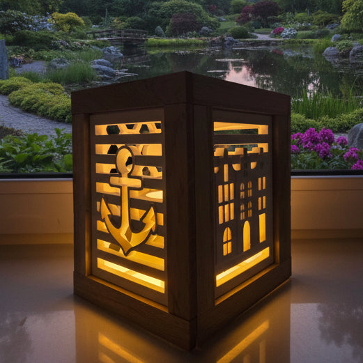 Silikonform - Anker Laternen Seitenteil Gießform Holz Laterne basteln beleuchtet Sommeridee