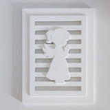 Silikonform - Engel Laterne Seitenteil gegossen mit Keraflott