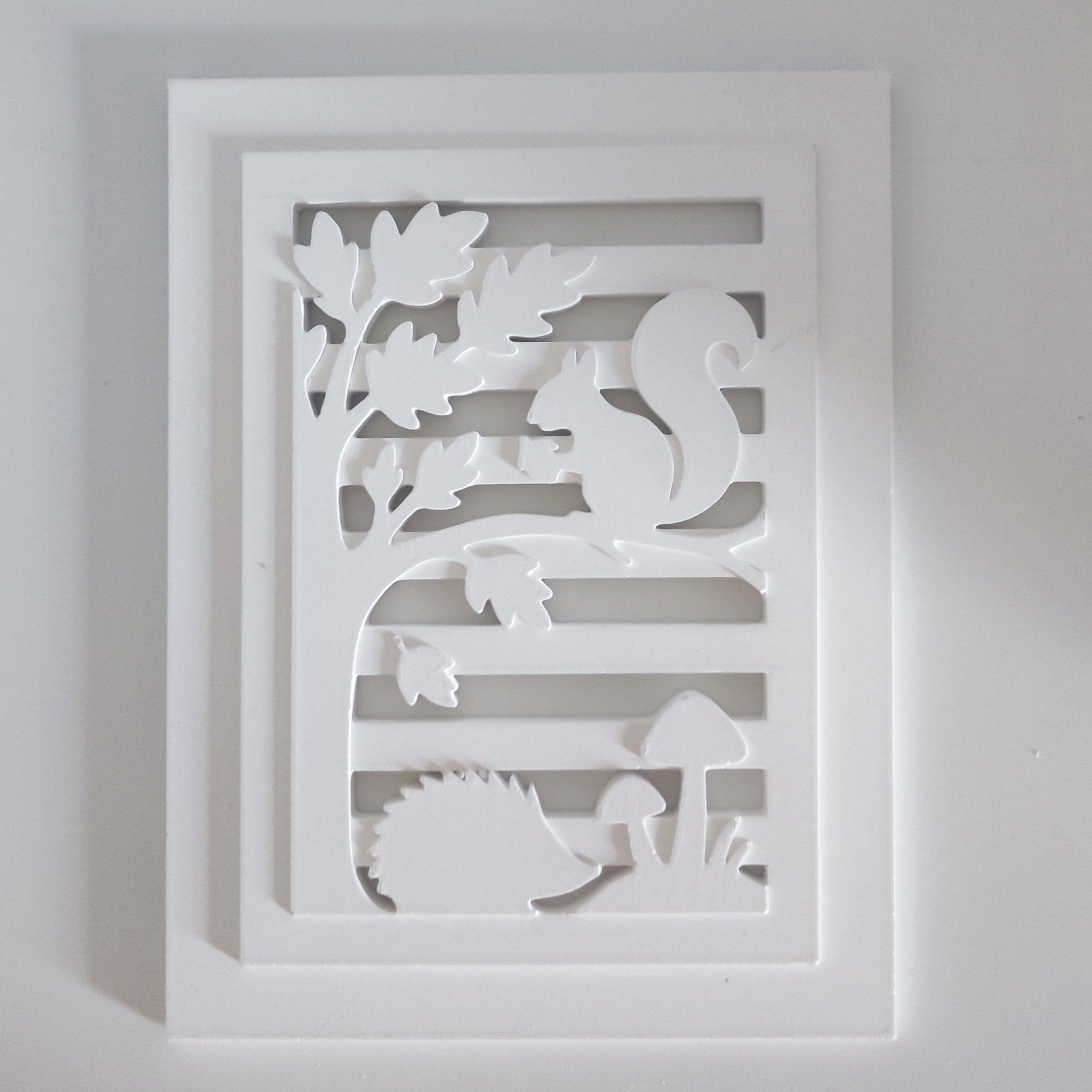 Silikonform - Herbst Laterne Seitenteil aus Gießmasse gegossen