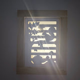 Silikonform - Herbst Laterne Seitenteil gegossen und in Easy-Sticks Rahmen eingeklebt