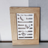 Silikonform - Herzchen Laterne Seitenteil für 12cm Easy-Sticks mit Easy-sticks Holz Rahmen