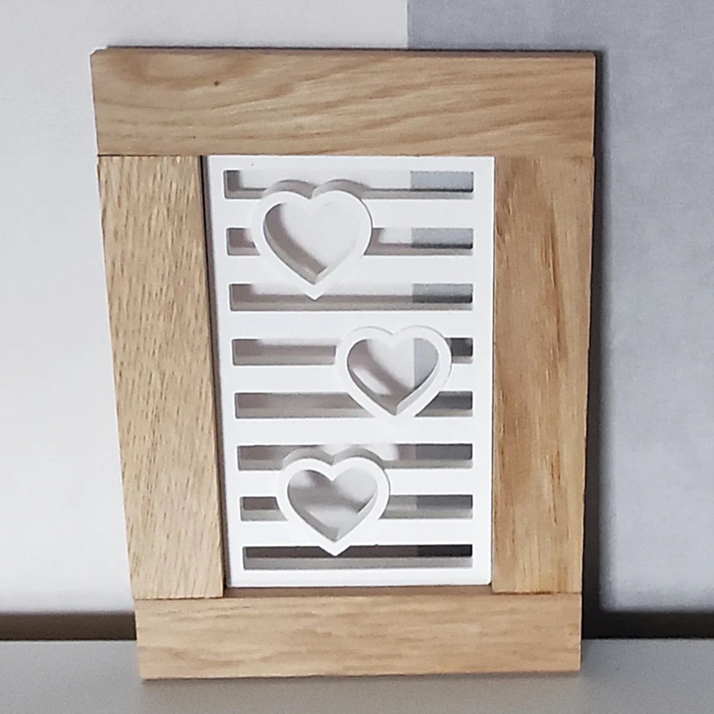 Silikonform - Herzchen Laterne Seitenteil für 12cm Easy-Sticks mit Easy-sticks Holz Rahmen
