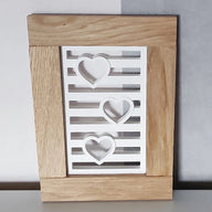 Silikonform - Herzchen Laterne Seitenteil für 12cm Easy-Sticks mit Easy-sticks Holz Rahmen