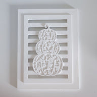 Silikonform - Kürbis Laterne Seitenteil gegossen mit Gießmasse 