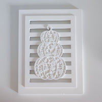 Silikonform - Kürbis Laterne Seitenteil gegossen mit Gießmasse 