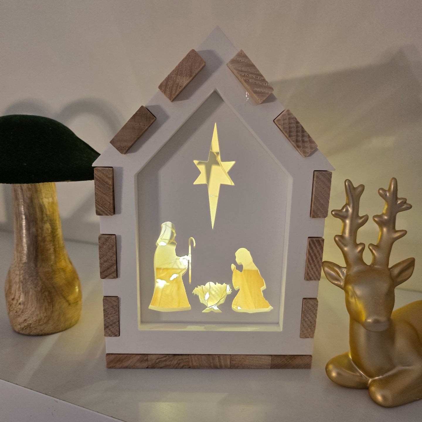 Silikonform - Krippen Seite für Haus Rahmen Form Easy-Sticks Klötzchen Holz Bastelholz