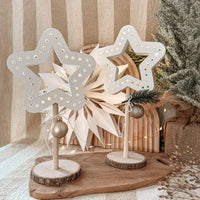 Silikonform - Licht Sterne gegossen und aufgestellt