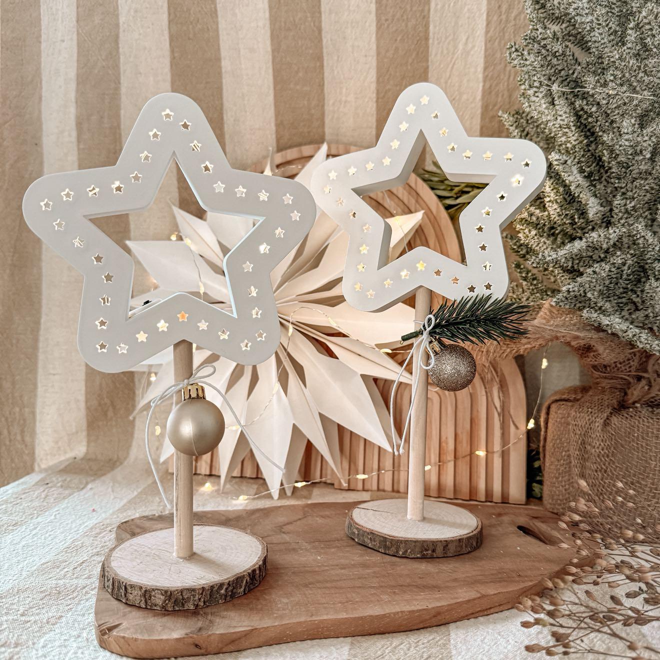 Silikonform - Licht Sterne gegossen und aufgestellt