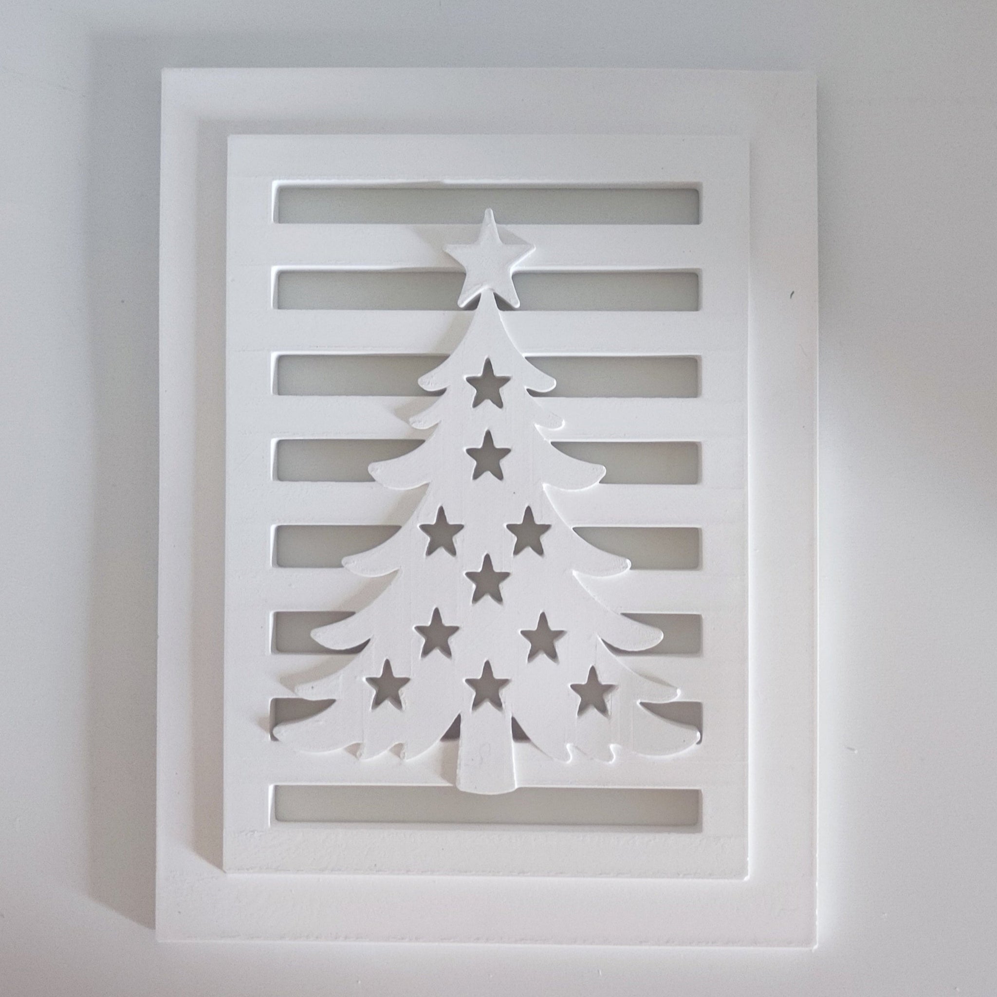Silikonform - Tannenbaum Weihnachtsbaum Laterne Seitenteil gegossen mit Gießmasse