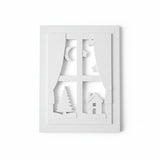 Silikonform -Winterfenster Laterne gegossen mit Keraflott und Raisin