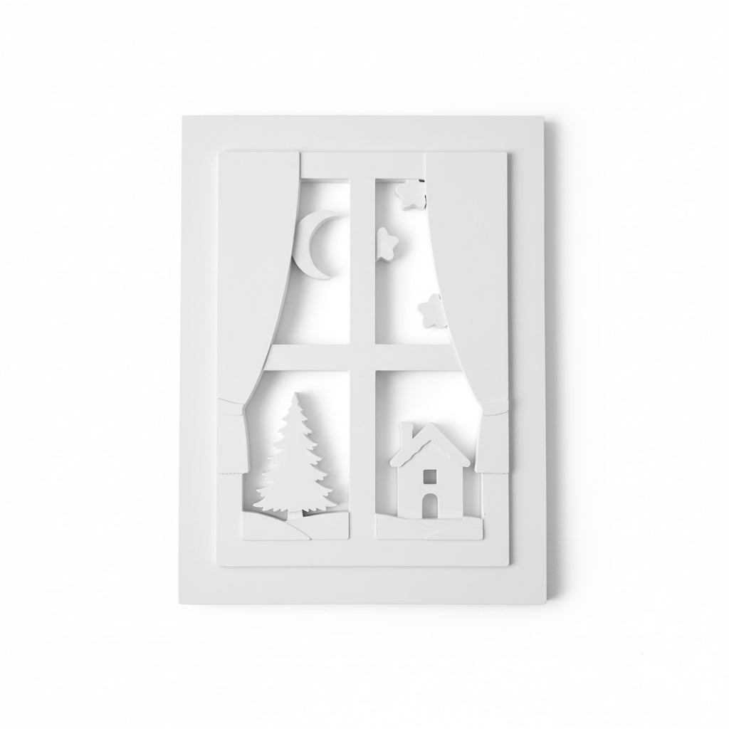 Silikonform -Winterfenster Laterne gegossen mit Keraflott und Raisin