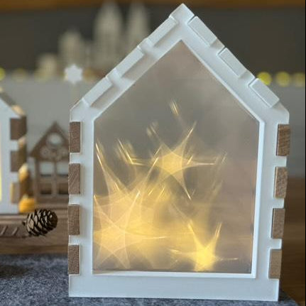 Silikonform - großer Hausrahmen mit Easy-Sticks Holz