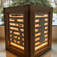 Silikonform - Krippe Laterne Easy-Sticks Bastelidee Winter Seitenteil gegossen und in Laterne geklebt