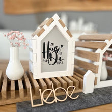 Lade das Bild in den Galerie-Viewer, Silikonform Haus aus Easy-Sticks bauen DIY basteln gestalten Holz Gießpulver Dekoidee zum Einzug Flur bastelidee
