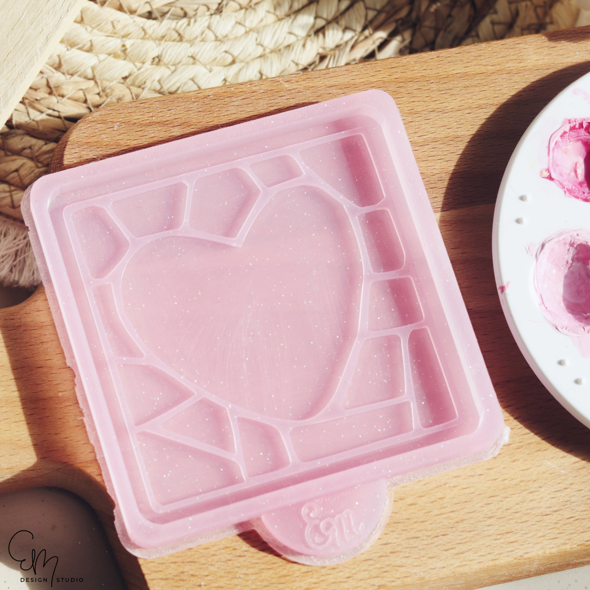 Silikonform Sweetheart Untersetzer