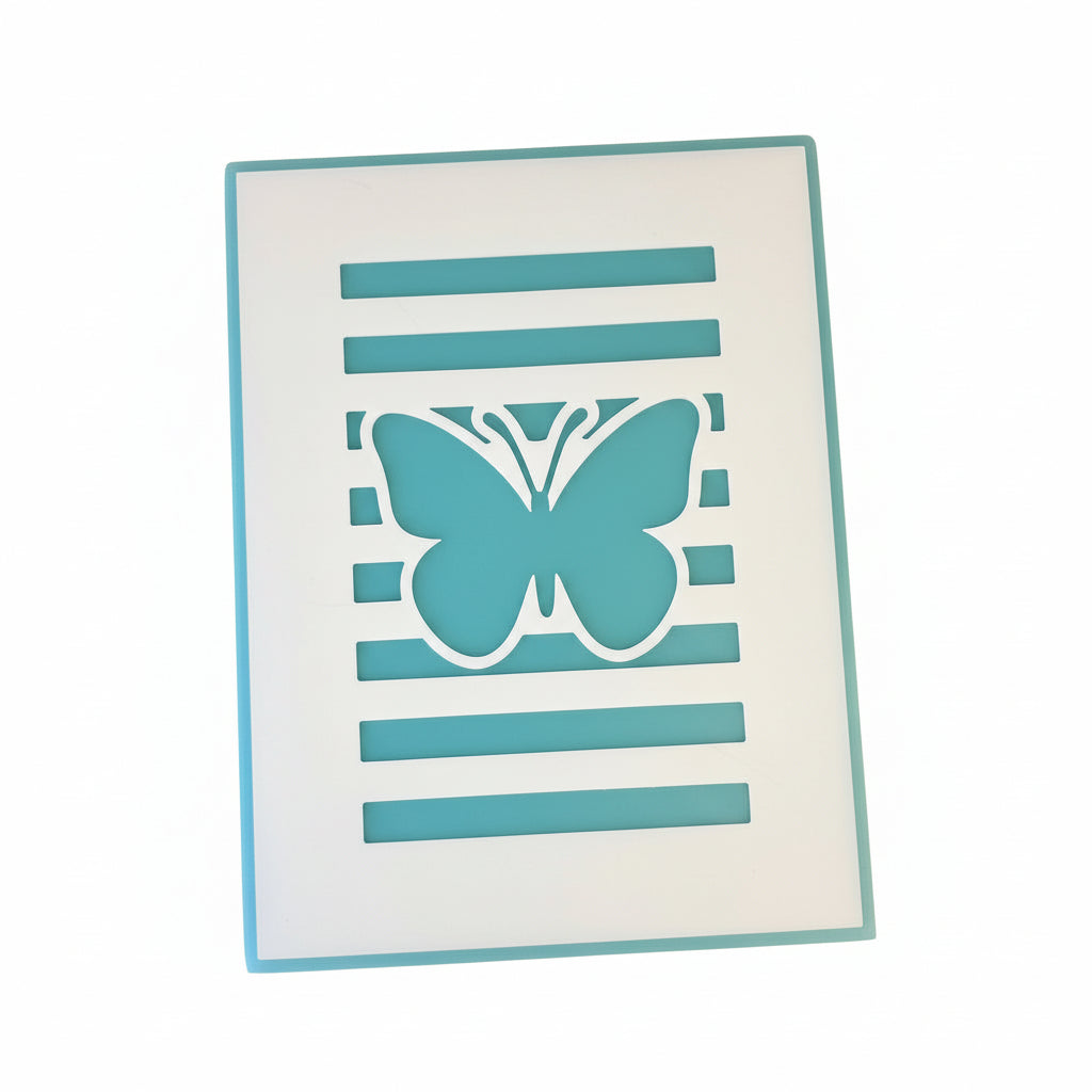 Silikonform Schmetterling Laterne zum Befüllen mit Gießpulver Keraflott, Kerakraft, Raysin, Venusarm 